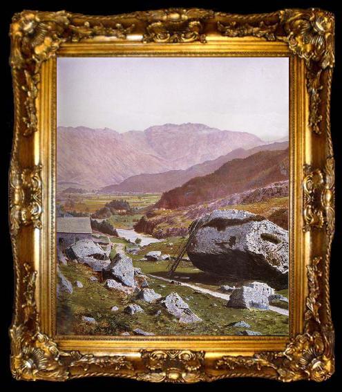 framed  Atkinson Grimshaw The Bowder Stone Borrowdale, ta009-2